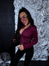 Elastic jacket "PILATES" - BORDO